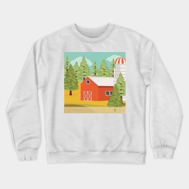 Fall Farm Crewneck Sweatshirt by SWON Design